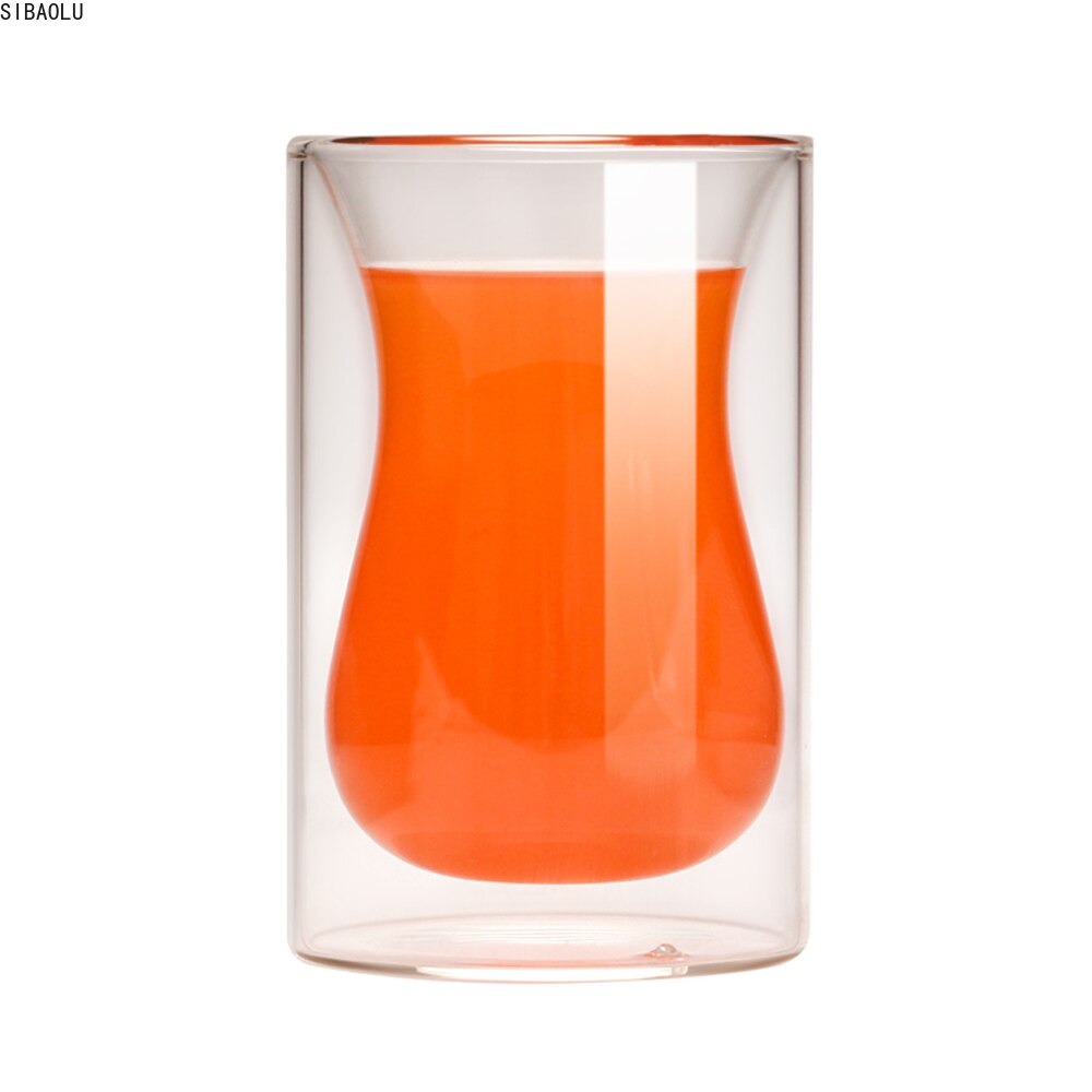 Set  of 4 dubbelväggiga glas vinglas kaffekoppar 150ml whisky drinkware latte cappuccino te öl vinmuggar