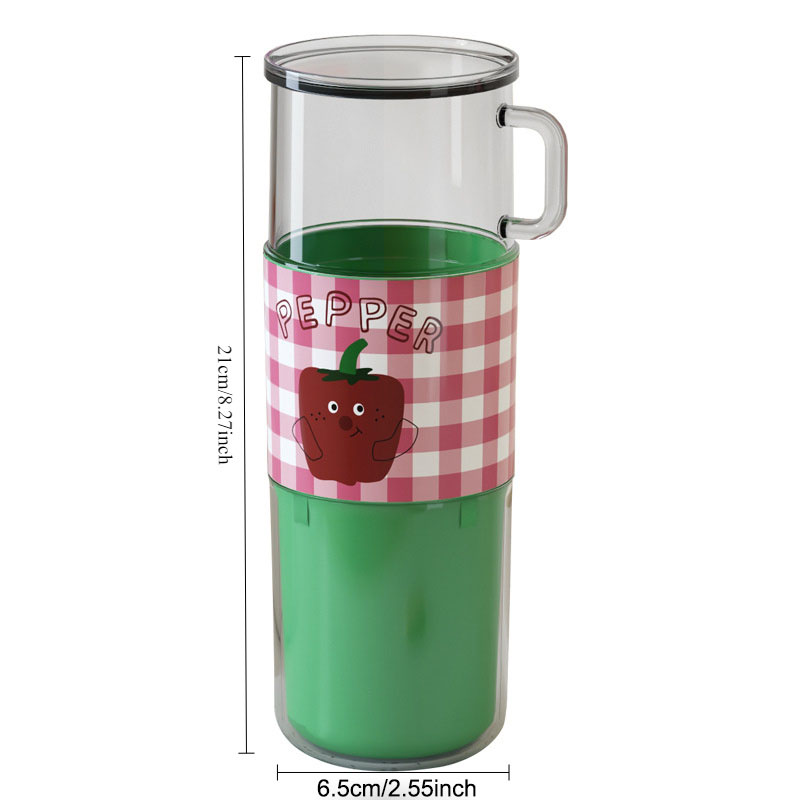 Zahnbürsten-Aufbewahrungsbox mit Griff, Travel Essential – tragbare Zahnbürsten-Aufbewahrungsbox, ausgestattet mit Reise-Mundwasserbecher