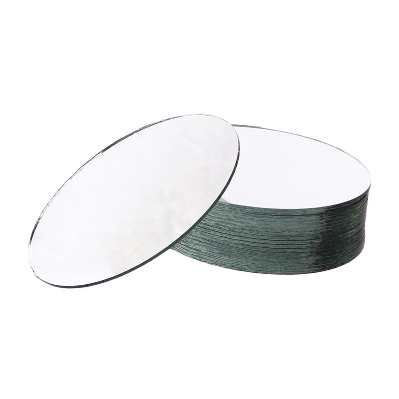 20 st mini speglar diy legering spegel kvinnor smink använd spegel mini oval form ofärdiga spegel lins för diy konst hantverk spegel: S