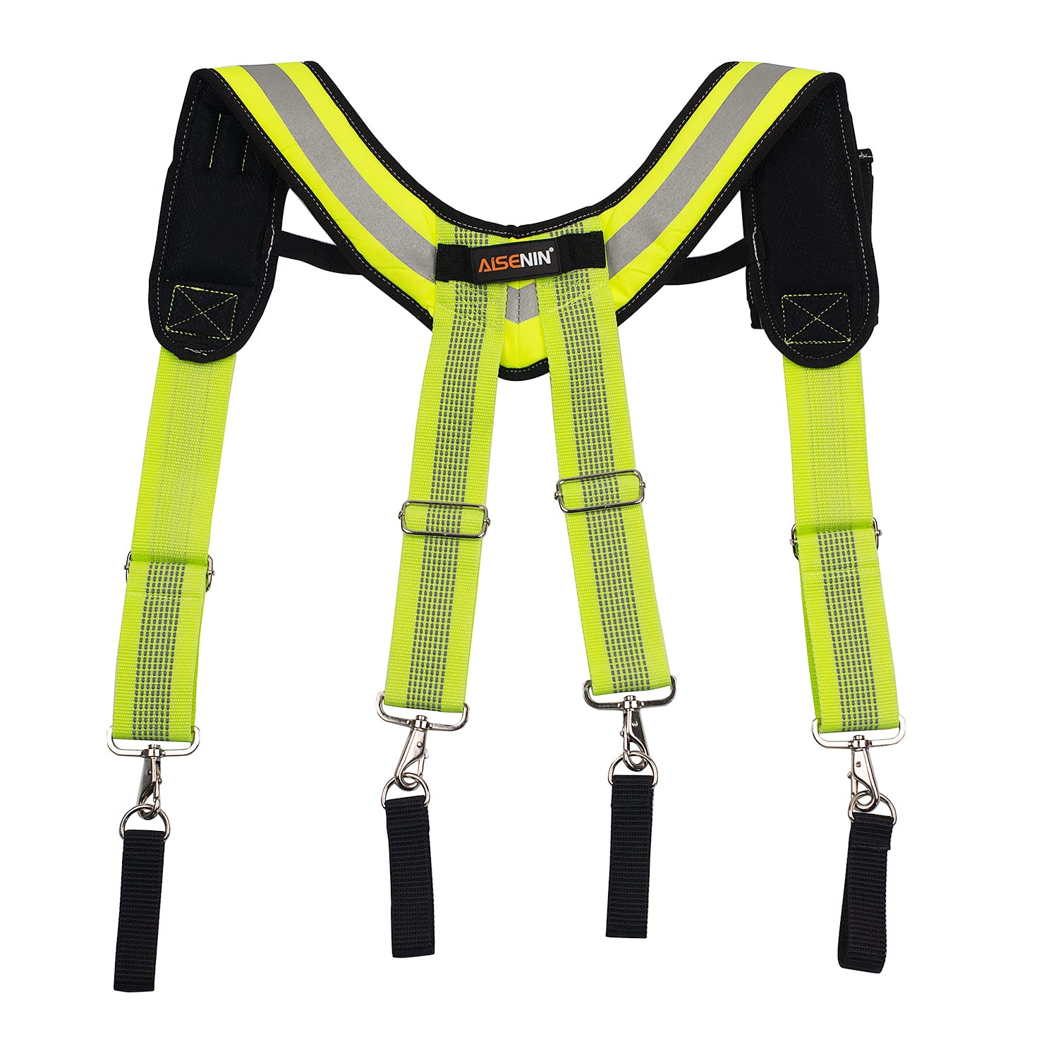 Tirantes de cinturón de herramientas para trabajos de construcción, con soporte desmontable para teléfono, cómoda empuñadura de hombro de espuma