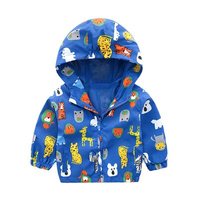 DIMUSI jongens cartoon jassen Herfst afdrukken doodle jas windscherm uitloper kinderen dinosaurussen afdrukken jas BC145: navy blue / 24M