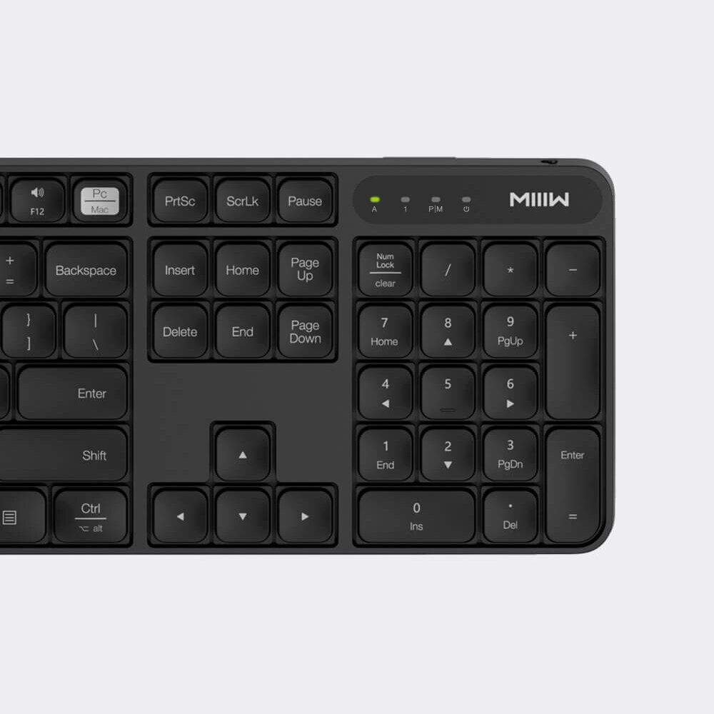 Teclado y ratón inalámbrico para oficina Xiaomi MIIIW, solo un control USB de 104 teclas, teclado inalámbrico Compatible con múltiples sistemas de 2,4 GHz