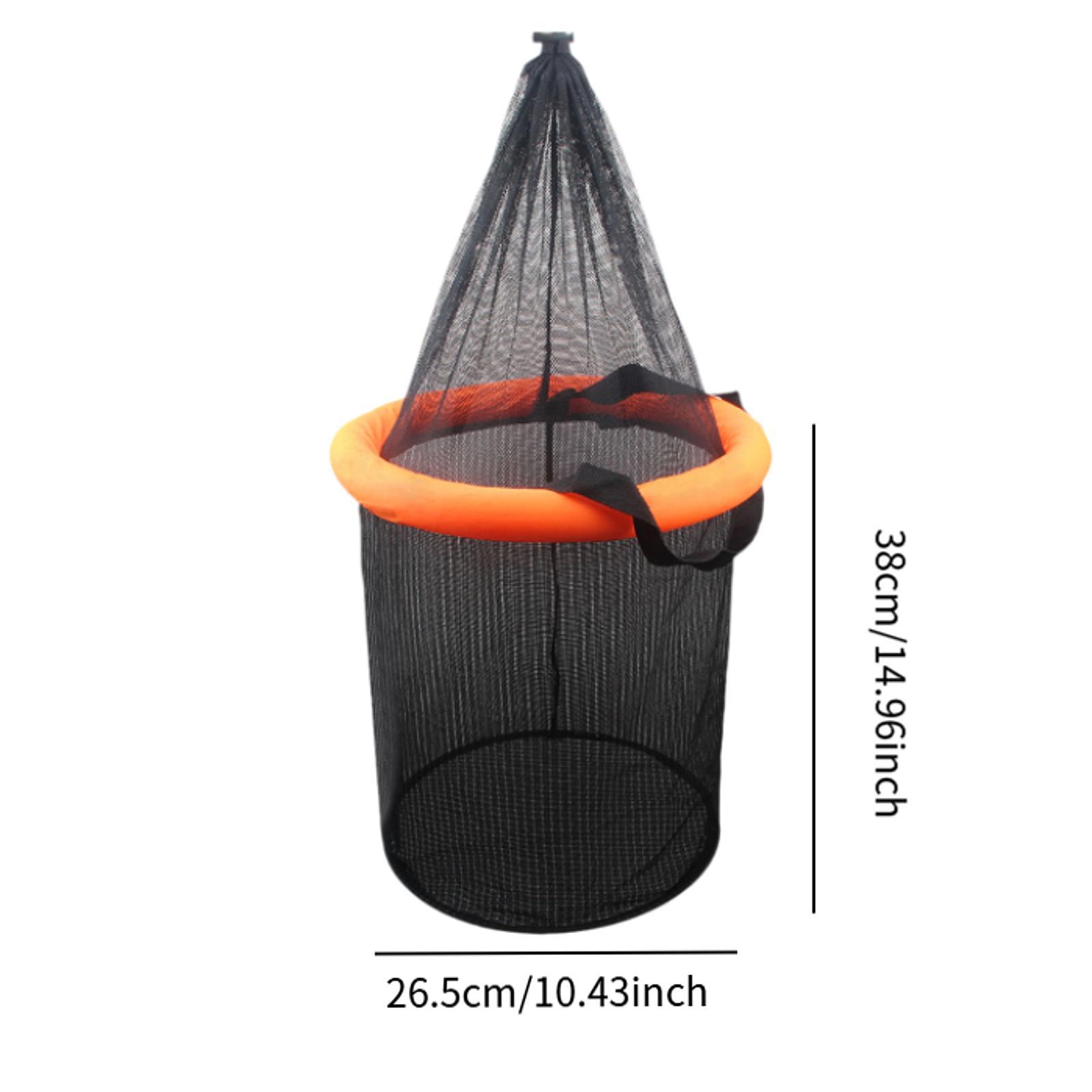Panier à poisson flottant pliable, filet d'appât en maille pliable, sac de Protection, équipement de pêche à flottabilité en Nylon, filet de traction pour ménés de Kayak