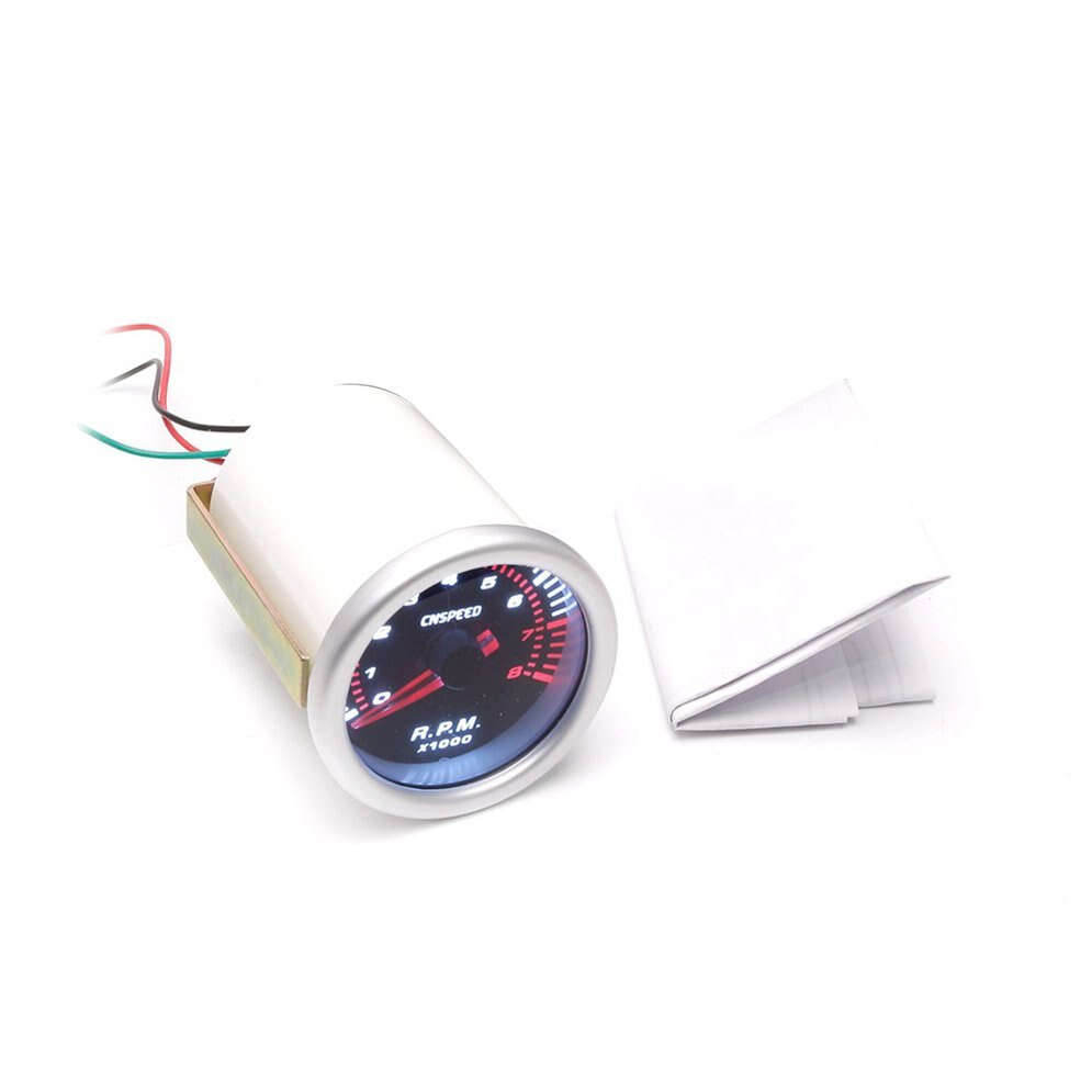 52mm Electrical Car Engine Speed Pointer Tachometer Tacho Gauge Meter Tester 0~8000 RPM Counter for 4/6/8 Cylinder Durable