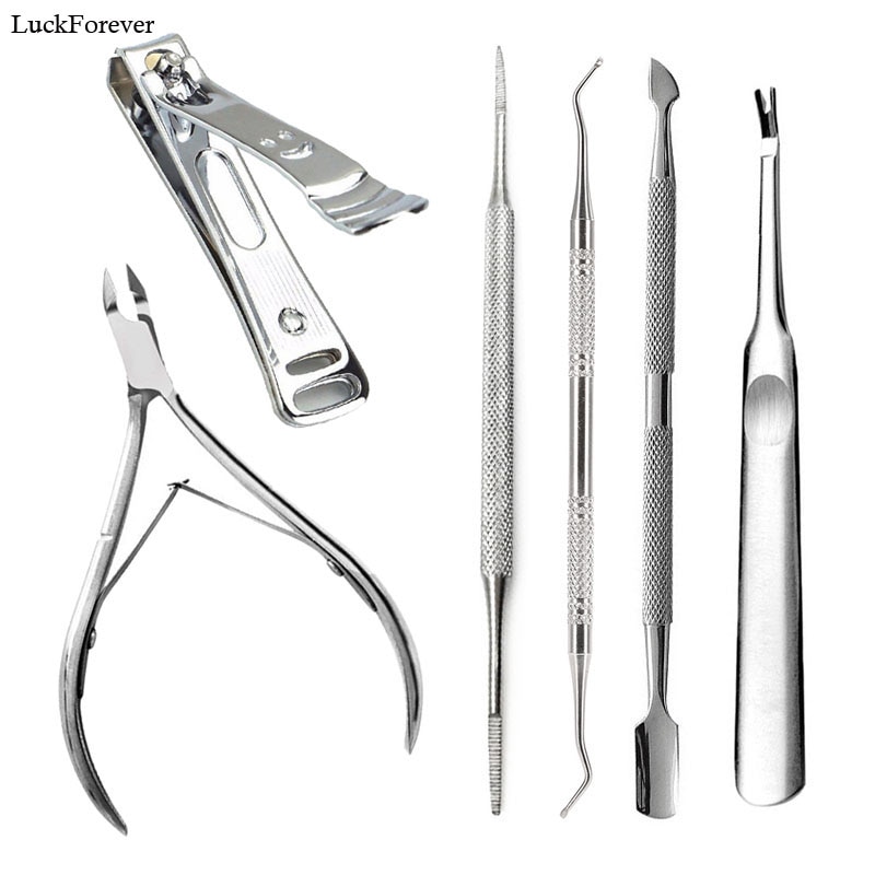 Nagelset manicure pedicureset nagelriemverwijderaar schaar nagel dode huid verwijderen gereedschap nagelriemduwer tondeuse ingegroeide nagelreiniger