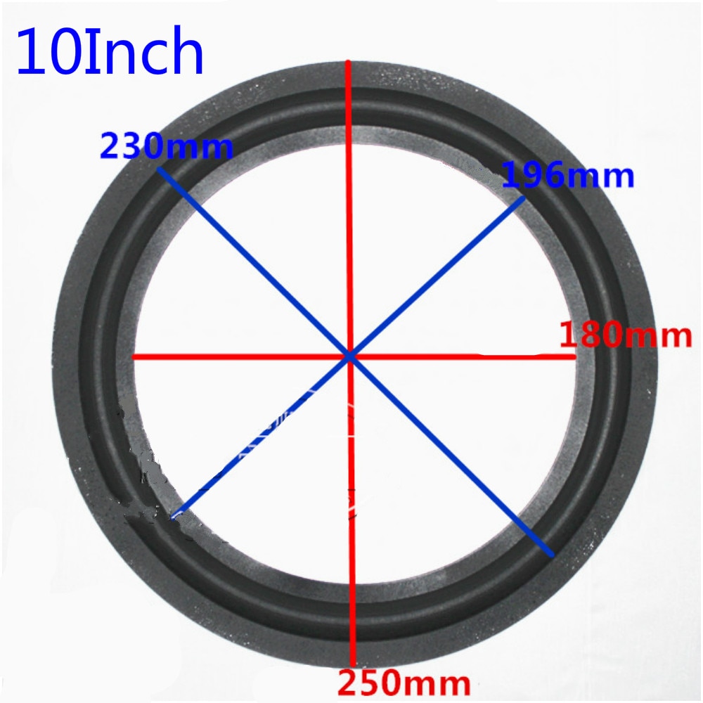 Tenghong 2 pçs alto-falante borda de borracha 4 5 6 8 10 12 Polegada subwoofer alto-falantes peças reparo acessórios anel dobrável no alto-falante diy