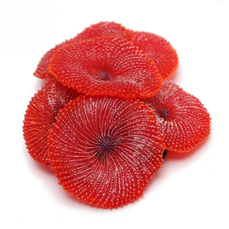 Aquarium aquarium kunstmatige zachte flexibele plant koraal aquarium decoratie simulatie hars koraalwand: Rood
