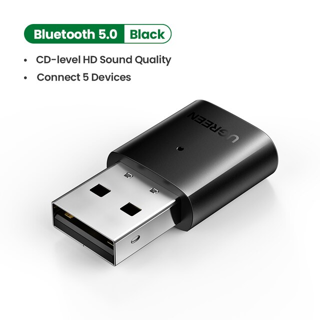 Ugreen-adaptador receptor Bluetooth 5,0, Dongle USB EDR para PC, transferencia inalámbrica, auriculares, altavoces, ratón, adaptador Bluetooth 5,0: Default Title