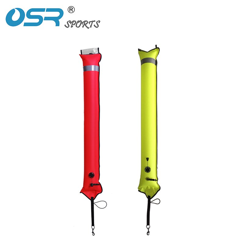 Duiken Tech Duiken Oppervlak Marker Boei Signaal buis retractional duiken worst 1.4 m * 20 cm