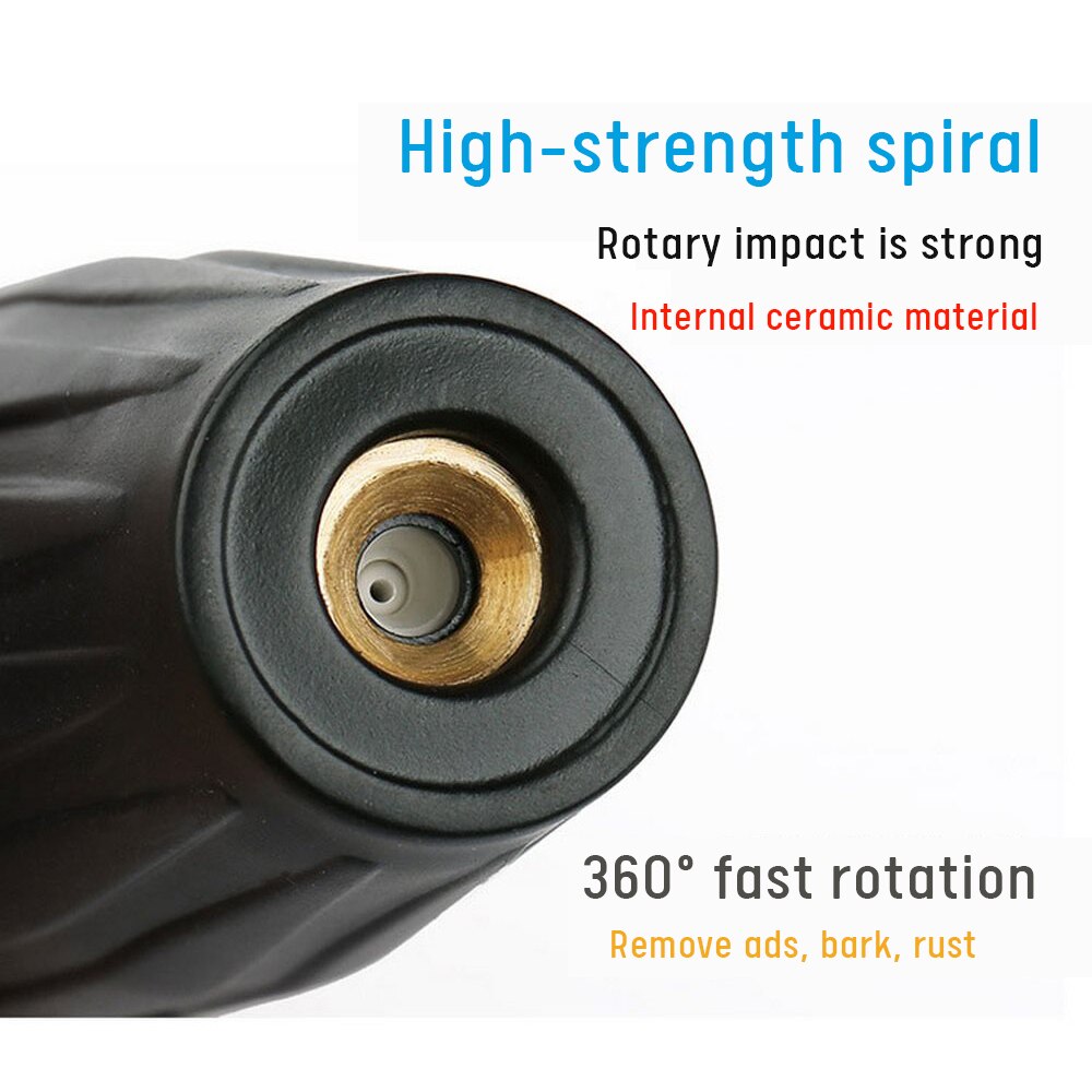 360 Degree Rotating Dirt Blaster Turbo Nozzle with 1/4"Quick Release Plug Connector for High Pressure Washer Car Cleaner Machine