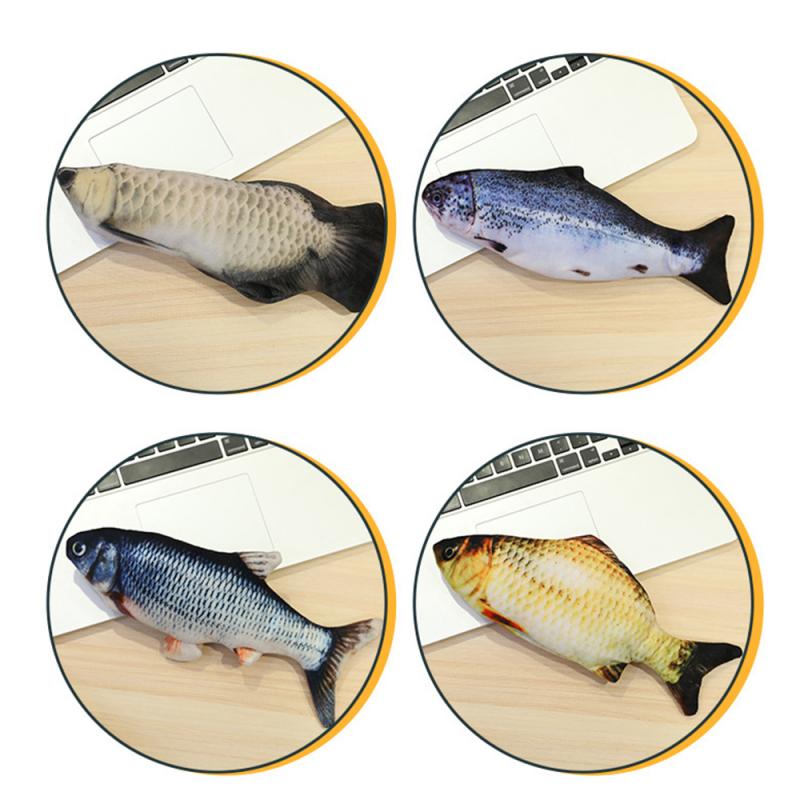 Juguetes para gatos Catnip eléctrico pez gato meneo peces realista felpa simulación peces realista mascota masticar Catnip productos para mascotas