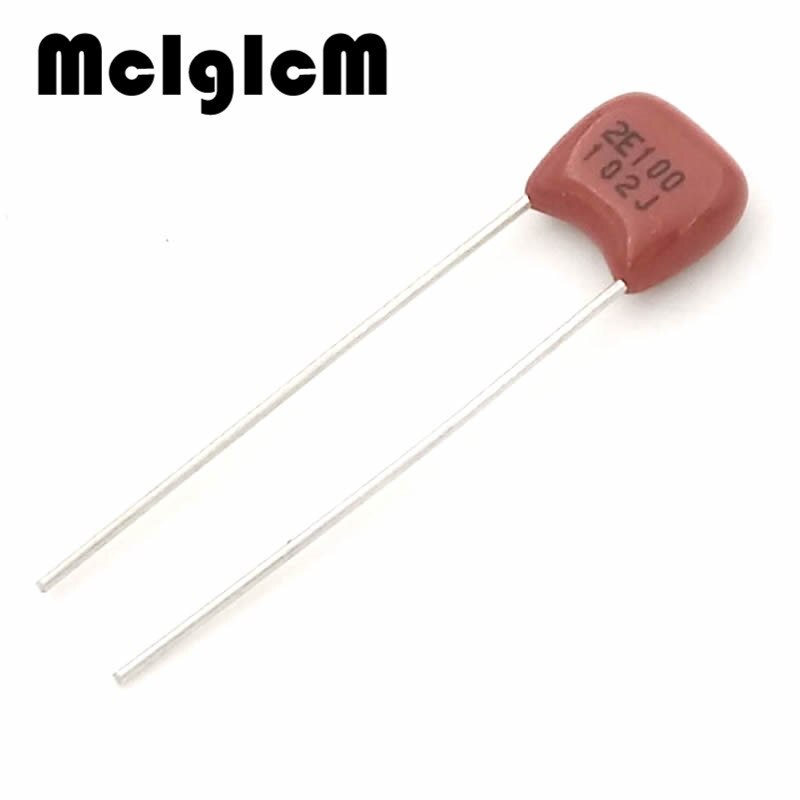 MCIGICM 1000 pcs 1000pF 1nF 100V CBB Polypropylene film capacitor pitch 5mm 102 1nF 100V