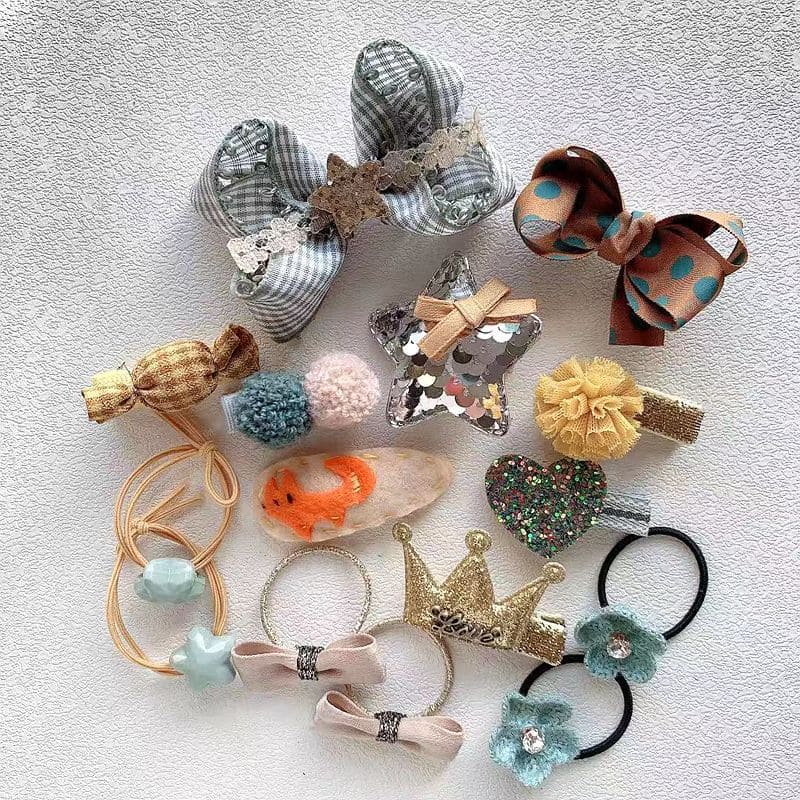 8/15 stuks baby haarspeldjes strikken kroon elastische haarbanden kinderen rubberen band kinderen haarspeld haarspeldjes baby meisjes haaraccessoires