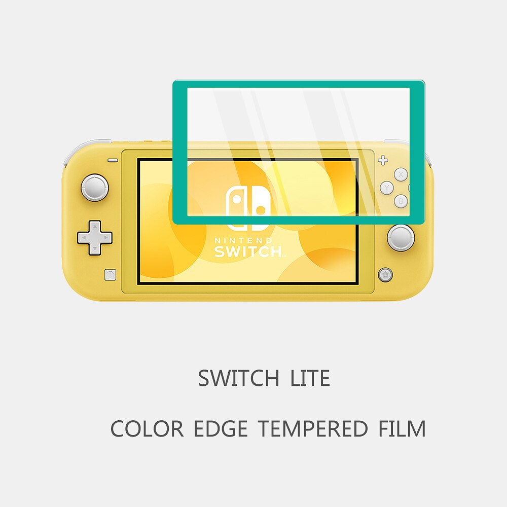 Protector de película protectora de vidrio templado para Nintendo Switch y Nontend Switchlite, accesorios de funda para pantalla táctil completa: Green for NS LITE