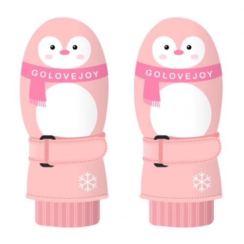 Winter Waterdicht Winddicht Dikke Warme Sneeuw Ski Snowboarden Wanten Uitgebreide Pols Skiën Handschoenen: Pink Penguin