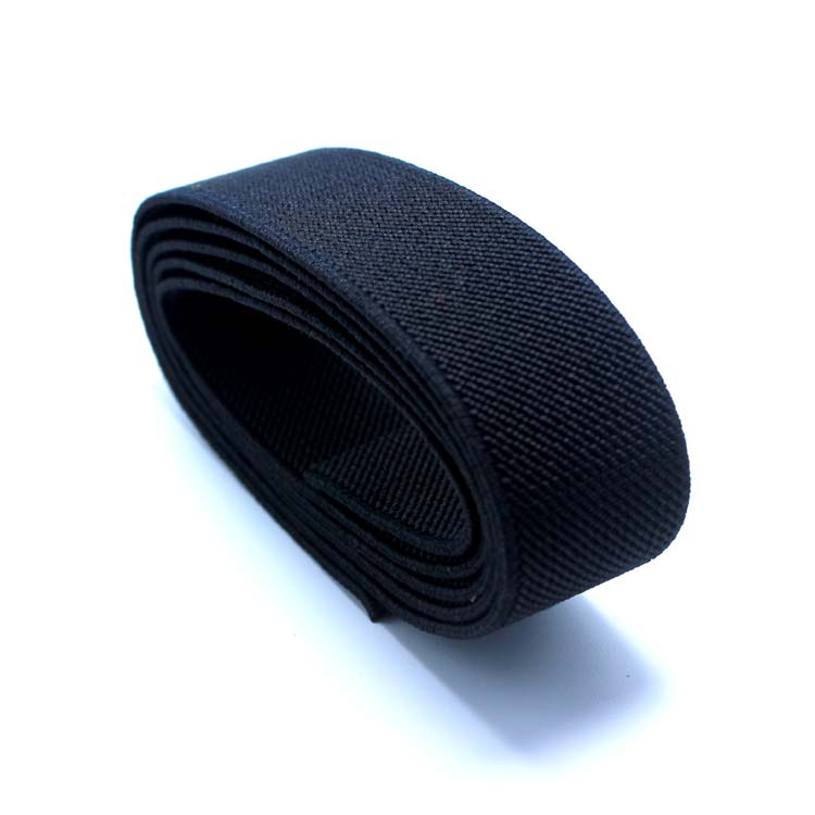 Cinturón de falda de pantalones duraderos de de 2CM de ancho/accesorios de ropa de costura/banda elástica/banda de goma: black