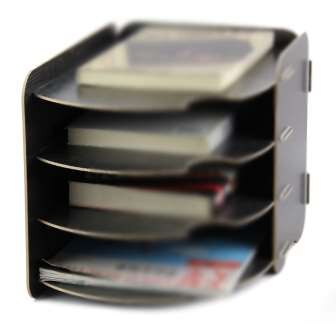 Wooden desktop book storage office document column frame frame A4 paper 4-layer multi-layer information rack: NO2