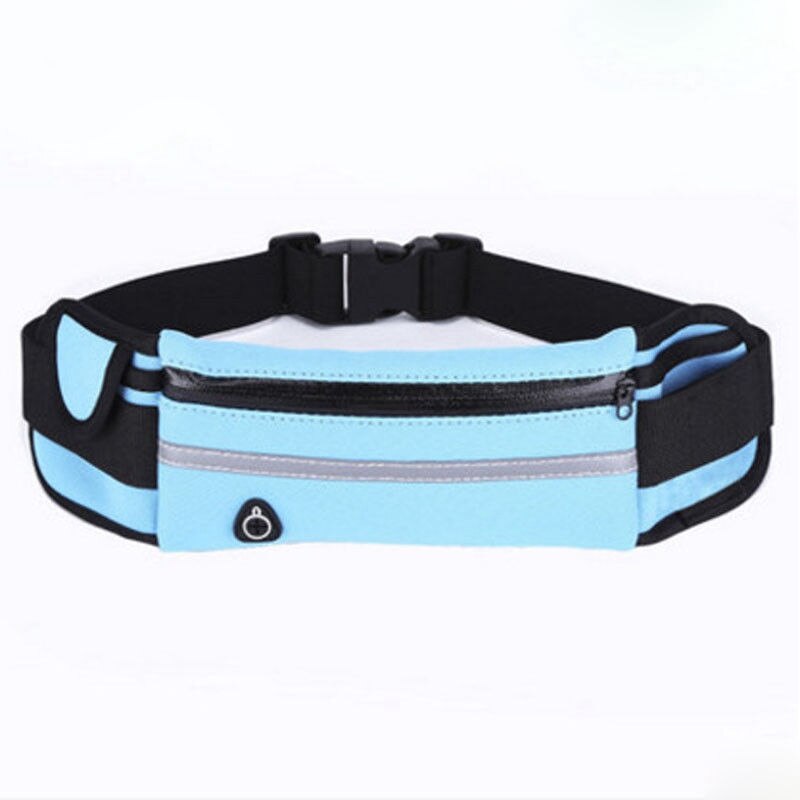 Wasserdicht Sport Läufer Taille miserabel Tasche Laufen Joggen Gürtel Tasche Postleitzahl fanny Pack: Himmel-Blau