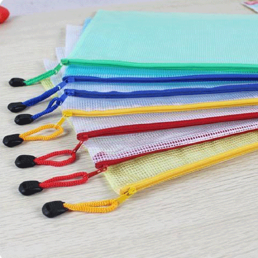 A3/a4/a5/a6/b4/b5/b6 rutnät transparent dokumentpåse pvc blixtlås papperspåse arkivering produkter väska