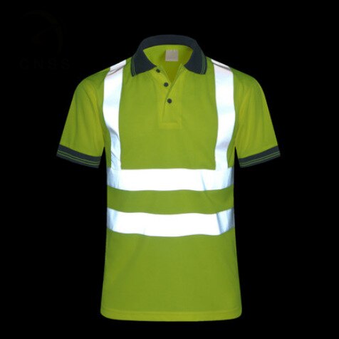 Polo reflectante de alta visibilidad para hombre, ropa de seguridad de secado rápido, camiseta reflectante, ropa de trabajo