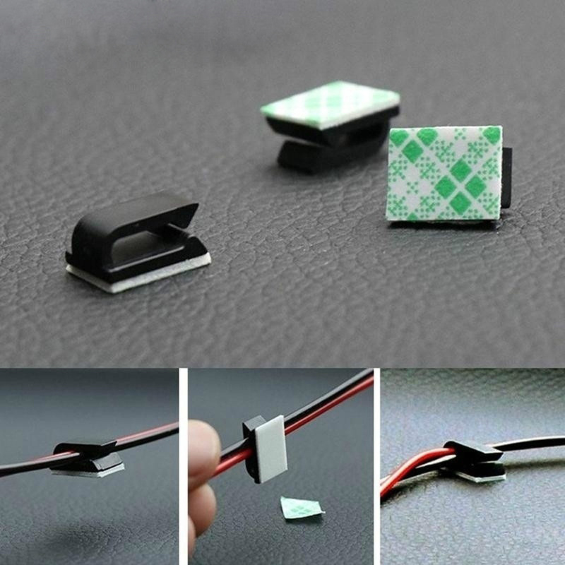 10Pcs/Set Car Wire Management Harness - Self-Adhesive Clamp