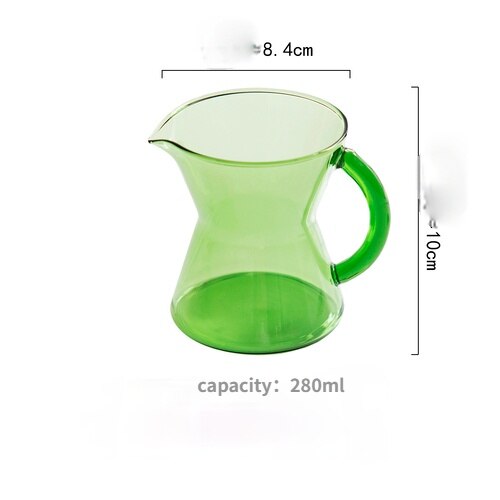 Amber Glass Milk Jug with Handle Small Milk Bottle Heat-resistant Glass Coffee Cup Brew Coffee Sharing Pot