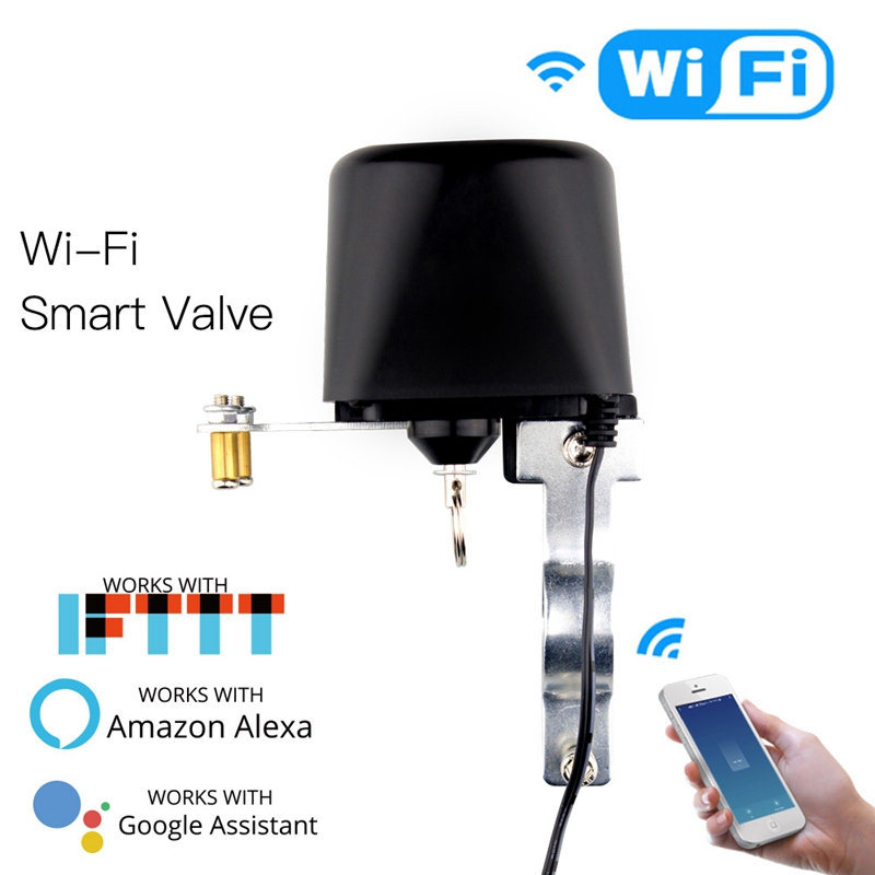 Wifi smart vandventil, hjemmeautomatiseringssystem ventilstyring til gas eller vand, stemmestyring arbejder med alexa ekko til google hjem