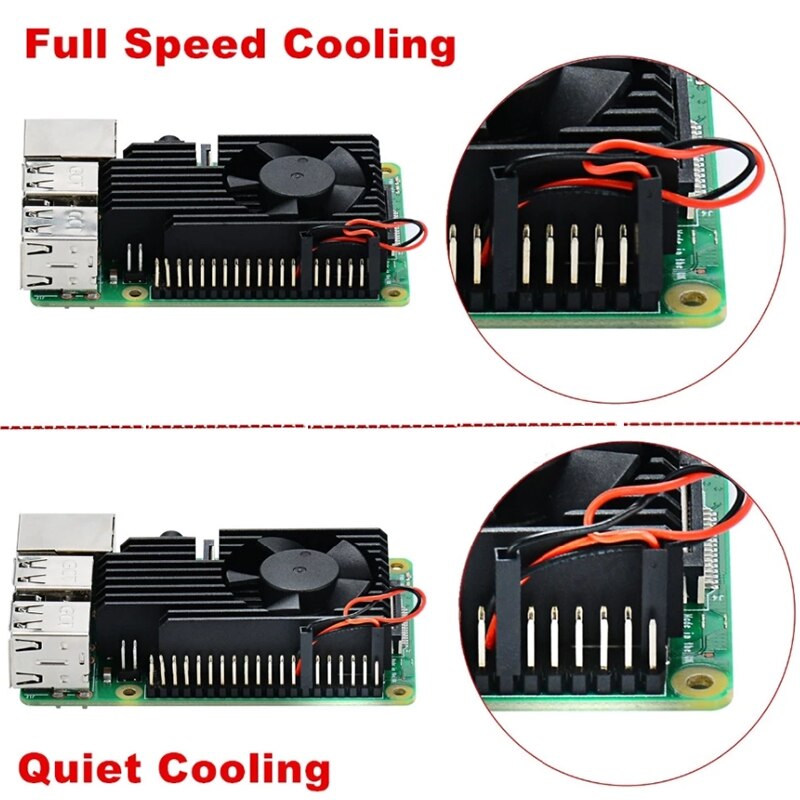CNC Extreme Cooling Fan Heatsink Kit for Raspberry Pi 4B / 3B+ / 3B Plus / 3B