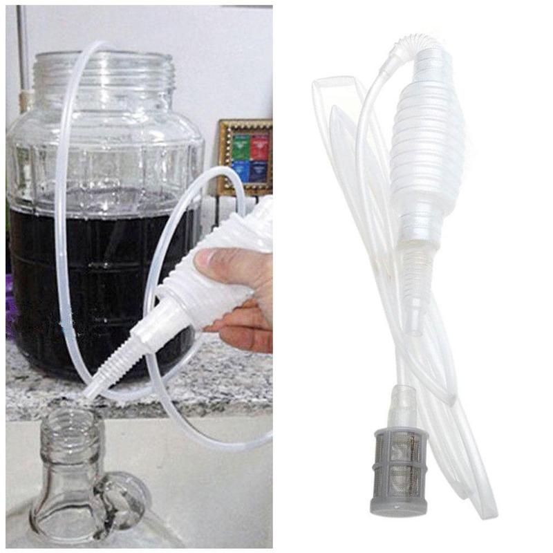Sifón de plástico de 2m para elaboración de cerveza y vino, herramienta de filtro, manguera