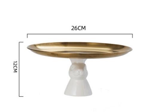 Ceramic rabbit Plate Ceramic dish porcelain plates decorative dinner plates Rabbit Dessert Bunny cake tray sets dish Easter: F