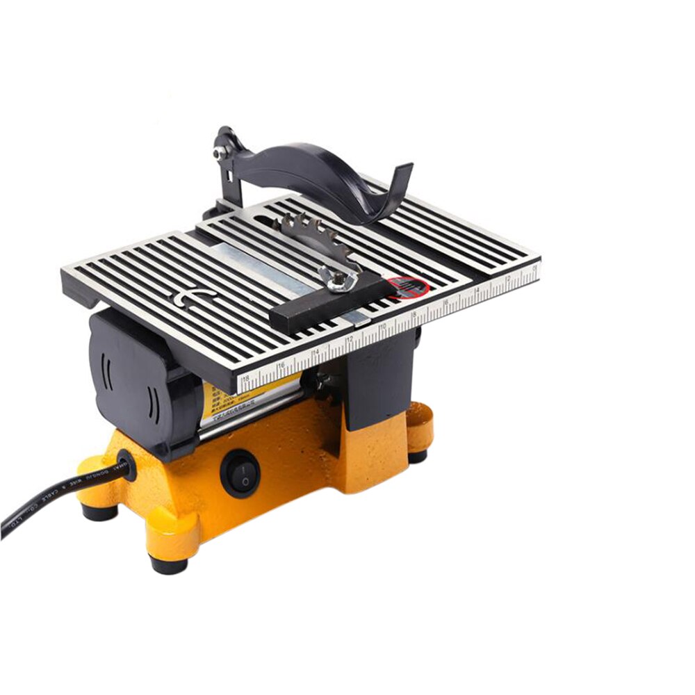 Mini serra de mesa multifuncional, 220v, para cortar madeira, cobre e alumínio, 4 polegadas