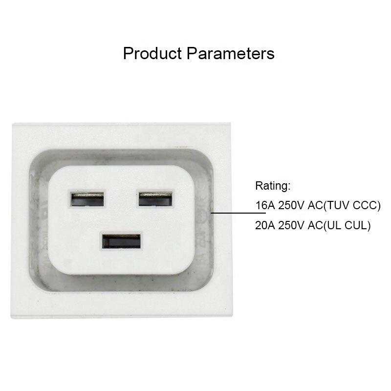 IEC EN60320 C19 PDU AC power socket output Universal Electrical Outlet