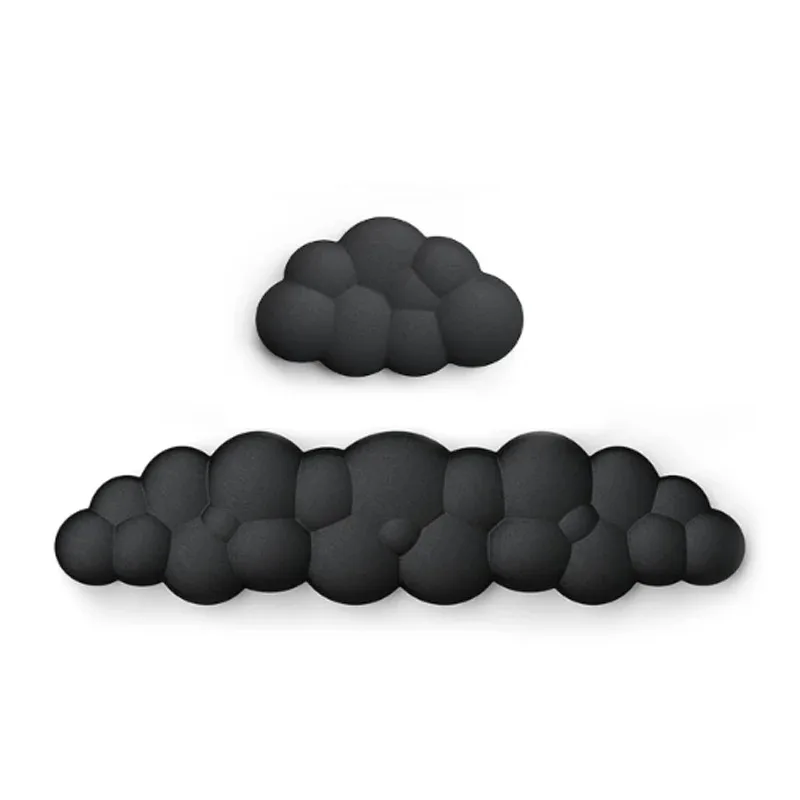 Cloud Wrist Rest Keyboard Memory Foam Mouse Mat Anti-slip Keyboard Handle Support MousePad Set Ergonomic Cloud Wrist Brace: Khaki