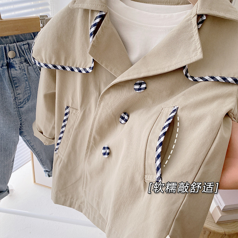 Giacche trench casual allentate per ragazzi e ragazze in stile coreano unisex 1-6Y