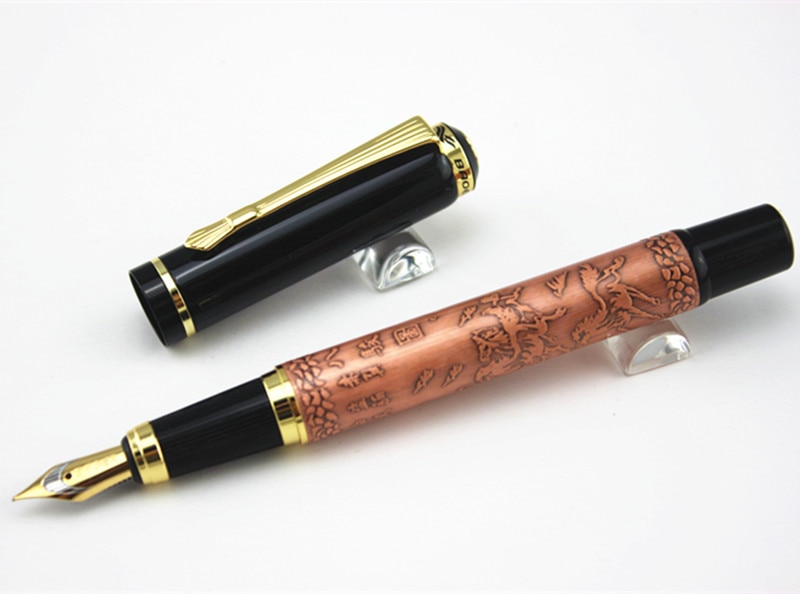 Baoer 507 Gouden Xubeihong "De Acht Paarden" Medium Nib Vulpen