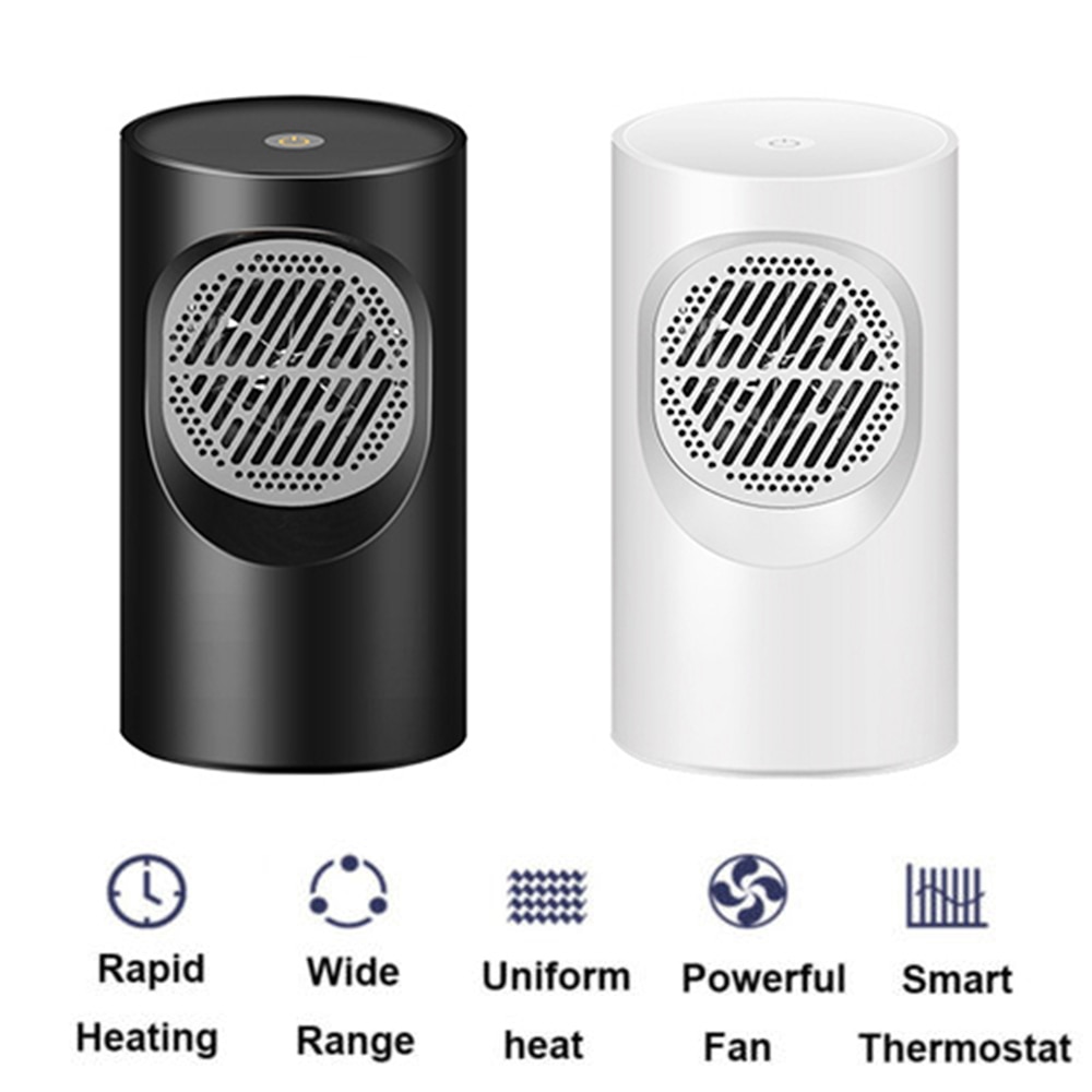 Mini Heater Touchscreen Desktop Heaters For Office Home Bedroom Warm/Cold Wind Overheat Protection