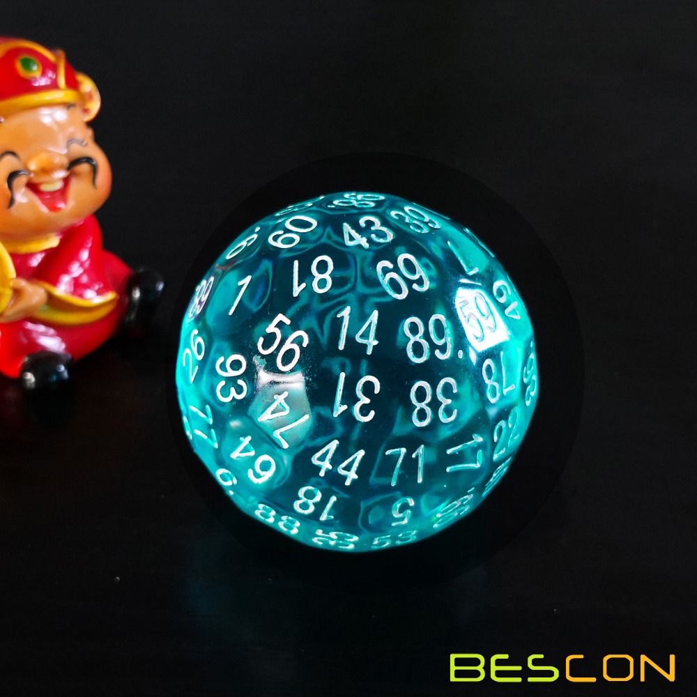 Bescon - Lot De 100 Dés Polyédriques Aléatoires Pour DND Et RPG, Multicolores, Taille Standard