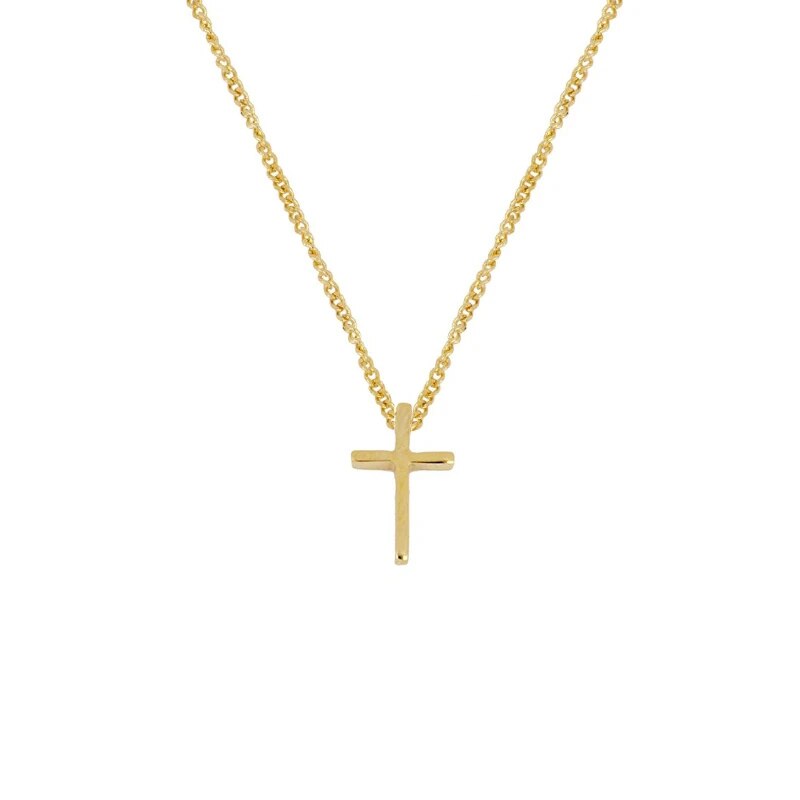 ROXI minimalismo croce collane con ciondolo per le donne gioielli particolari collana in oro Sterling 925 collana a catena Collares Bijoux Femme: gold