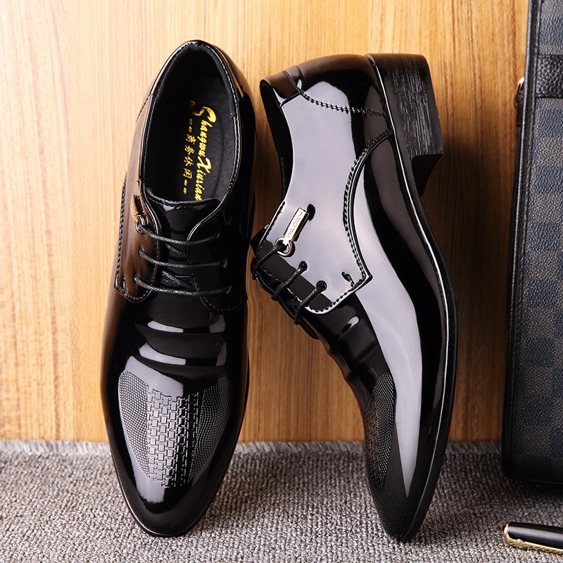 Business man shoes dress shoes for man Official casual shoe for gentleman Patent upper lace up shoe zy319: 11