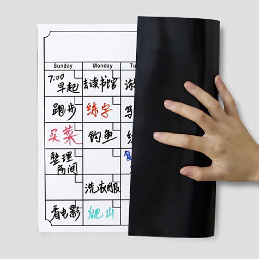 Pegatinas reutilizables para nevera, calendario magnético con 3 marcadores de colores, planificador mensual, tablero magnético para mensajes, calendario de dibujo con imán