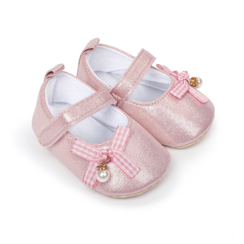 Baby Girls Shoes Princess Cute Newborn First Walker Shoes Infant Soft Sole Bottom Anti-slip Shoes: P / 7-12 Months