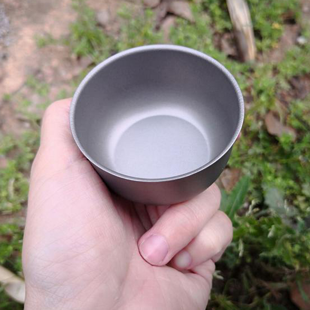 62 ml/400 ml Titanium Pot Titanium Water Mok Cup Ronde Wijn Cup Outdoor Camping Pot Koken Potten Picknick portable Kom