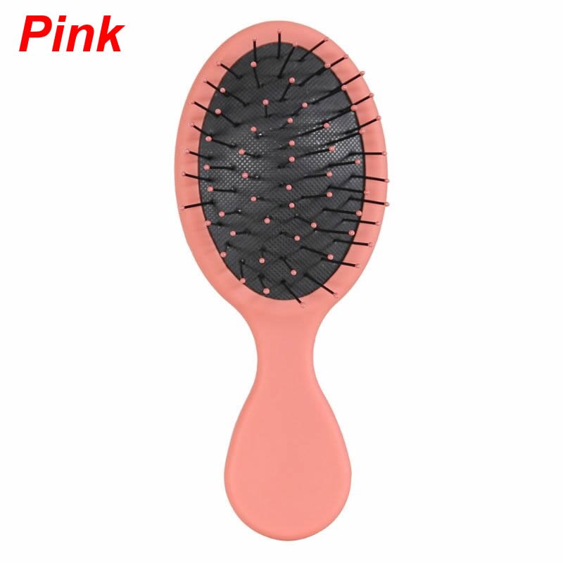 Baby Jongens Meisjes Haar Kam Plastic Borstel Kind Draagbare Reizen Anti-Statische Comfortabele Hoofd Massager Combs: Roze