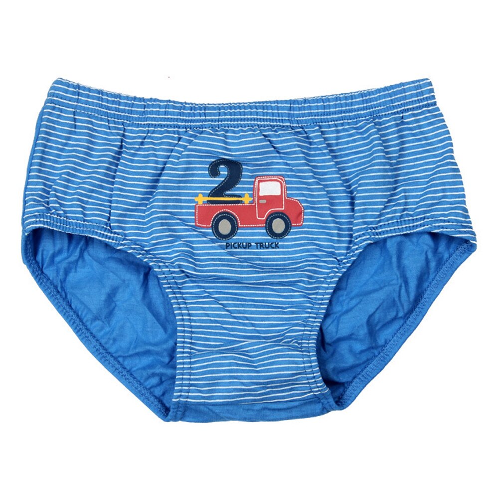 For Boys Children Cute Panties Briefs Cotton Material Striated Comfortable Breathable Soft Truck Numbers Printed Kid Underwear