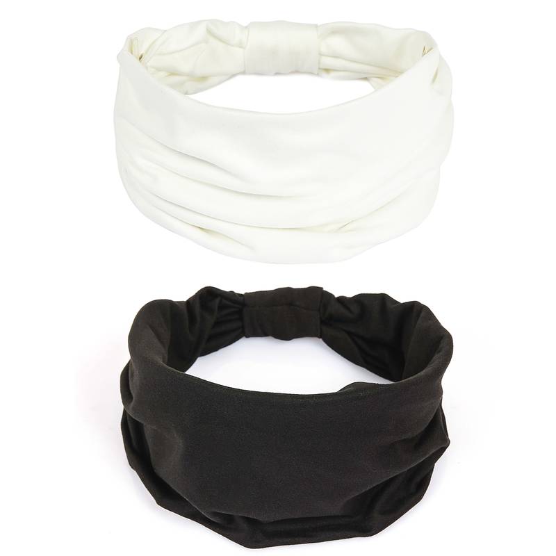 Pääpanta naisille hiusasusteet yksivärinen leveä panta rusetilla turbaanit kasvojen pesu meikki hiuspanta urheilu juoksu jooga pääpannat: Fuksia