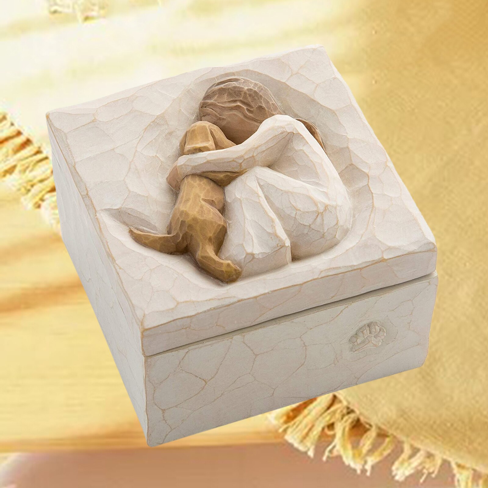 Decorative Sculpted Hand-Painted Keepsake Box for Jewelry Friendship