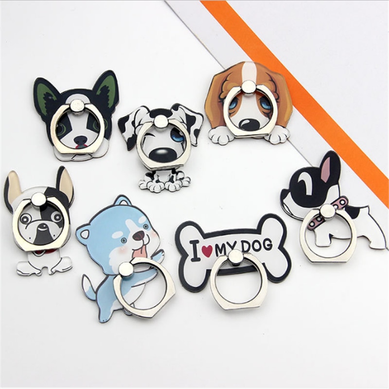 UVR Sheepdog Mobile Phone Stand Holder Dog Bulldog Finger Ring Mobile Smartphone Phone Holder Stand For iPhone Xiaomi All Phone