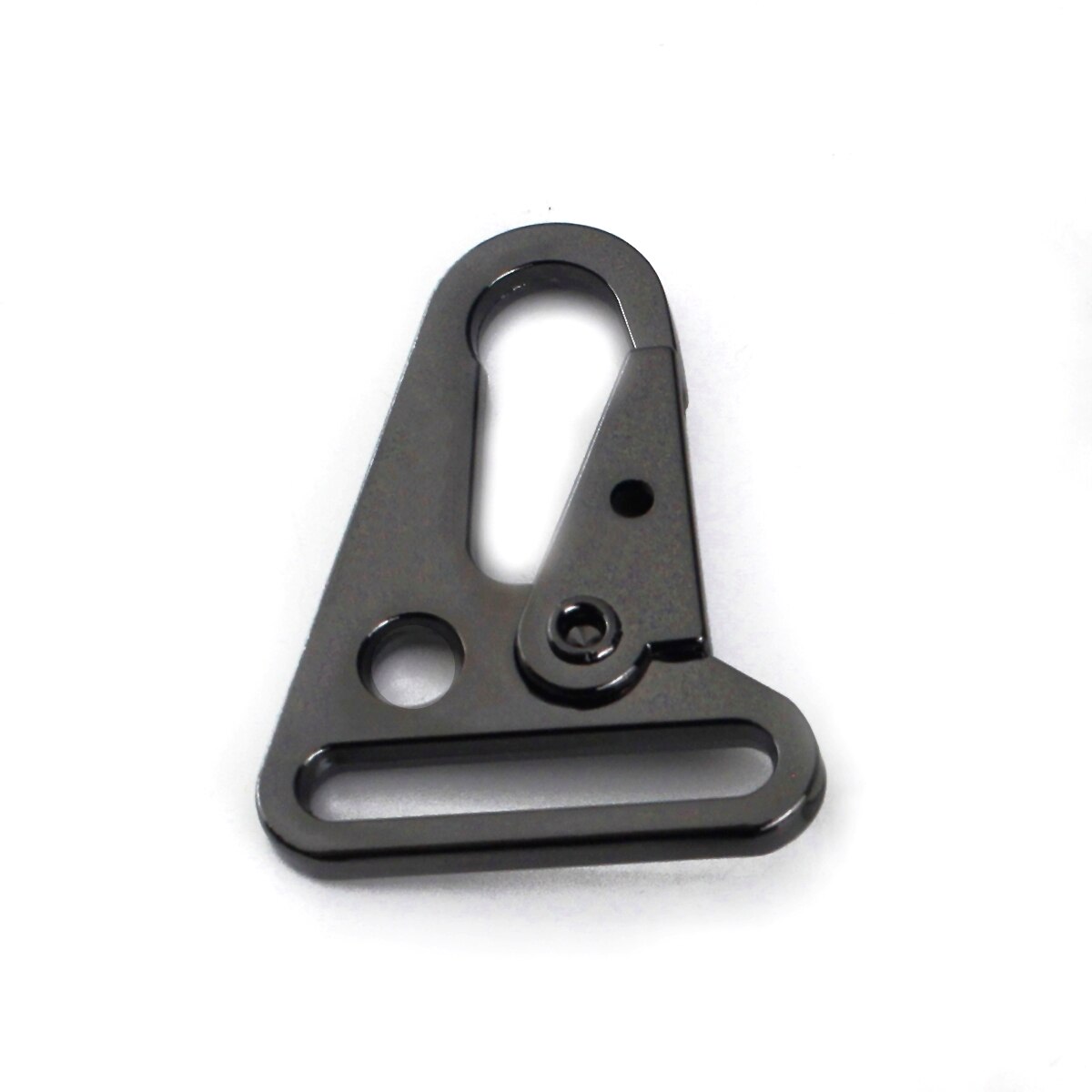 Hebillas de gancho de metal para olecrano, Clips de gatillo, hebillas para correa de cuero/bolsa para cinturón, correas para mochila, ganchos para correa de mascota, 3 tamaños, 1 Uds.: 6 # / Níquel negro