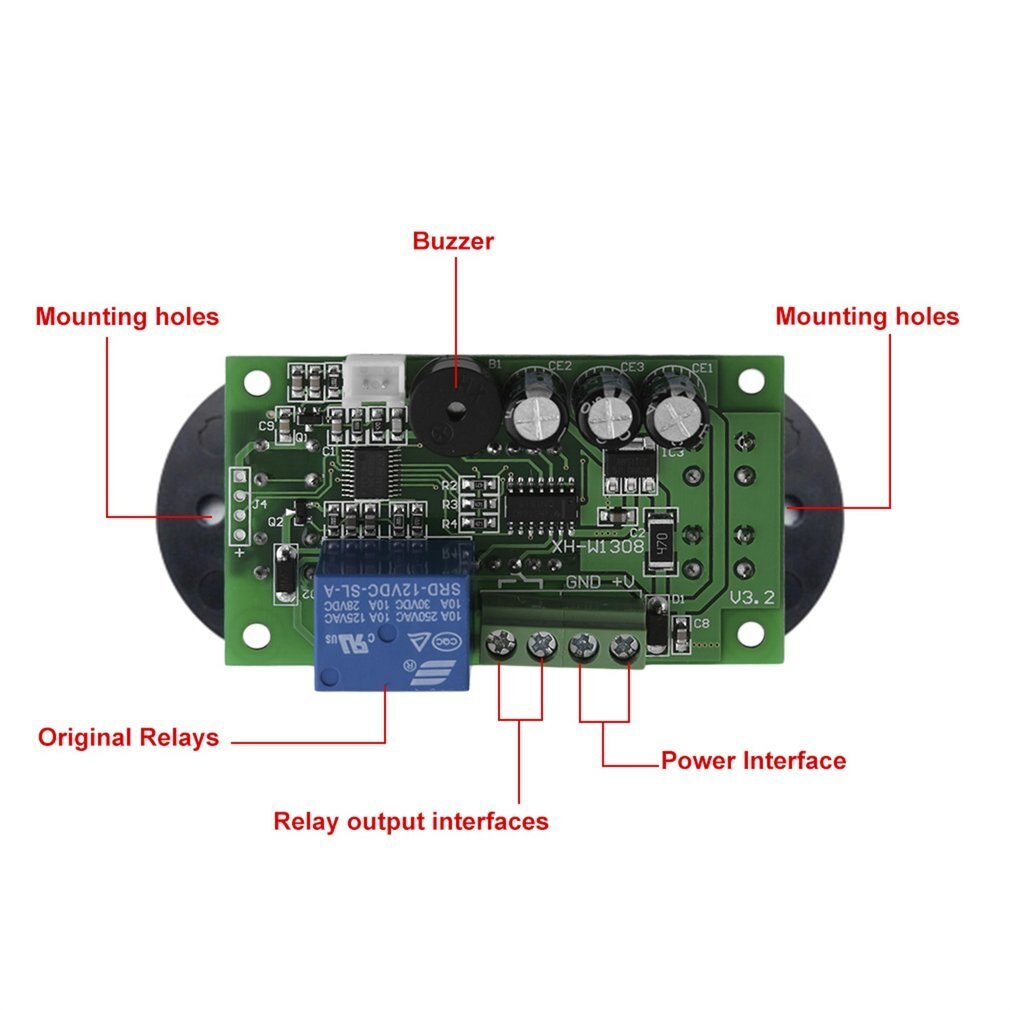 LCD Anzeige AC/DC12V Digitale Thermostat Temperatur Alarm Regler Sensor Temperatur Meter Regler Regler