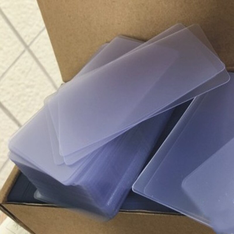 200/500/1000 Pcs Pvc Blank Transparent Business Card Matte Plastic Waterproof Without Printing for Handwriting Office Supply